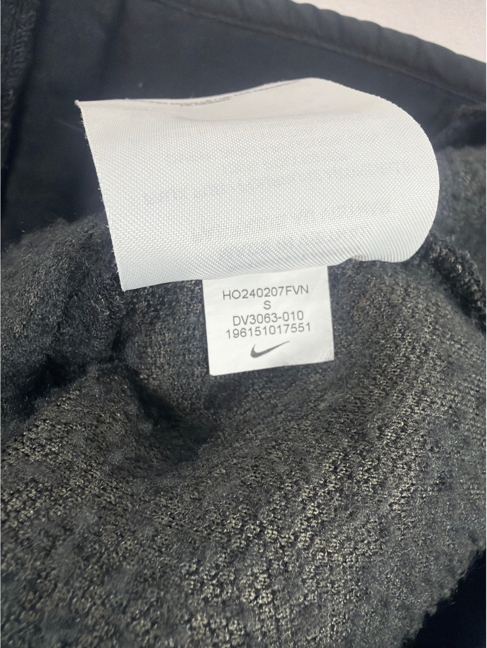 Nike Black Sherpa Fleece Hoodie Jacket, Size Small - Picture 8 of 8